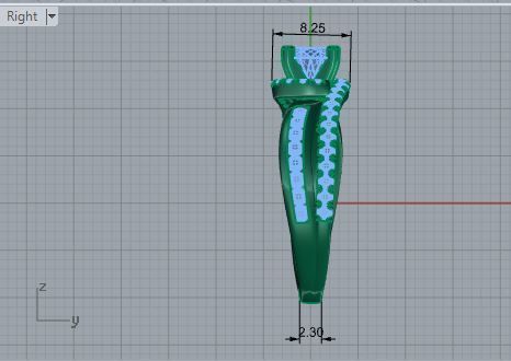 Round Diamond Wave Ring 2530 3D print model_6
