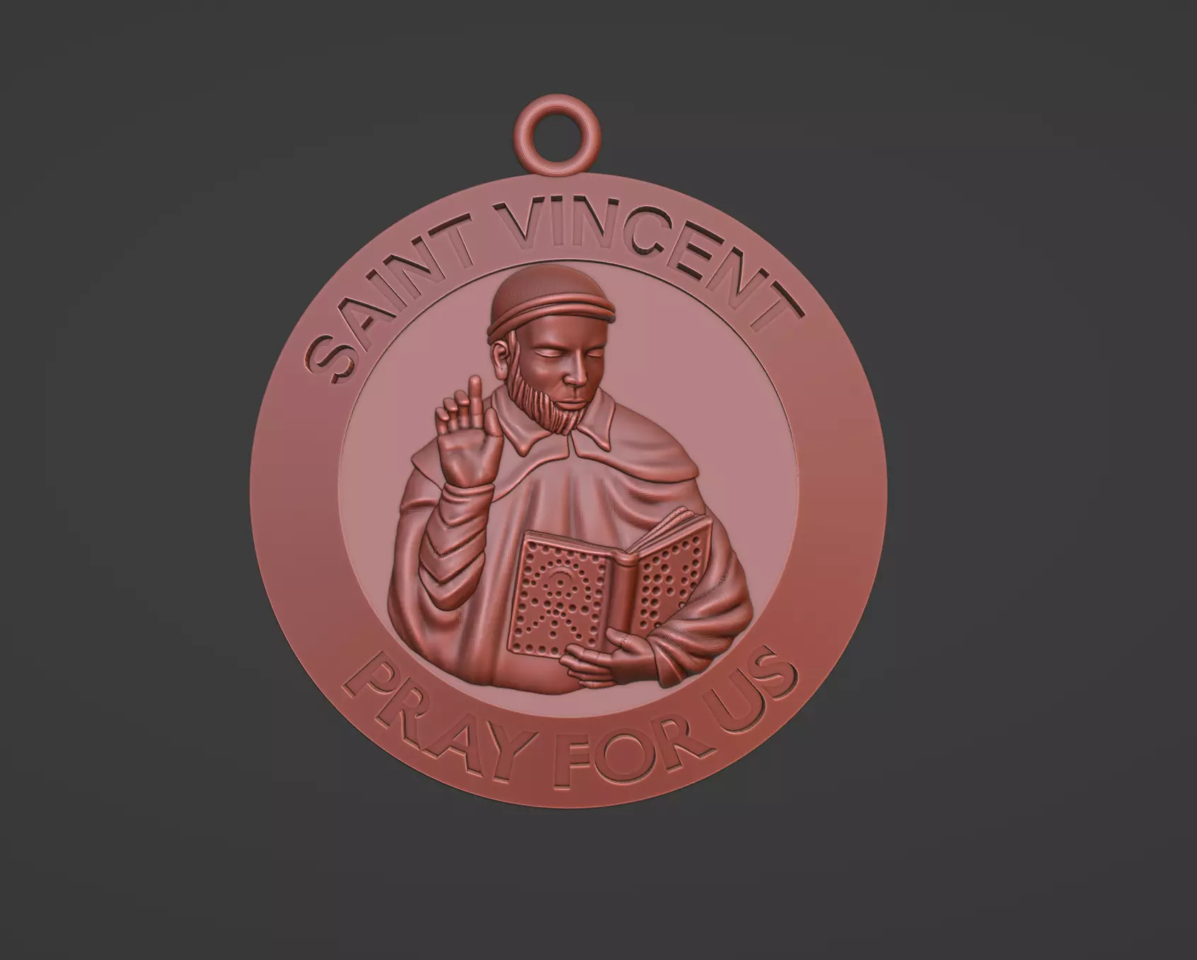 saint Vincent pendant 3D print model