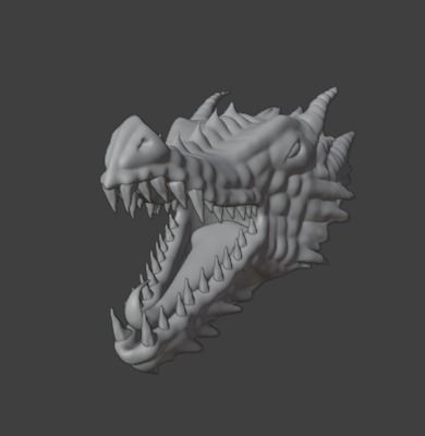 dragon head Free 3D model_3