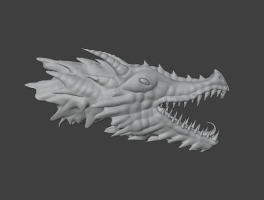 dragon head Free 3D model_2