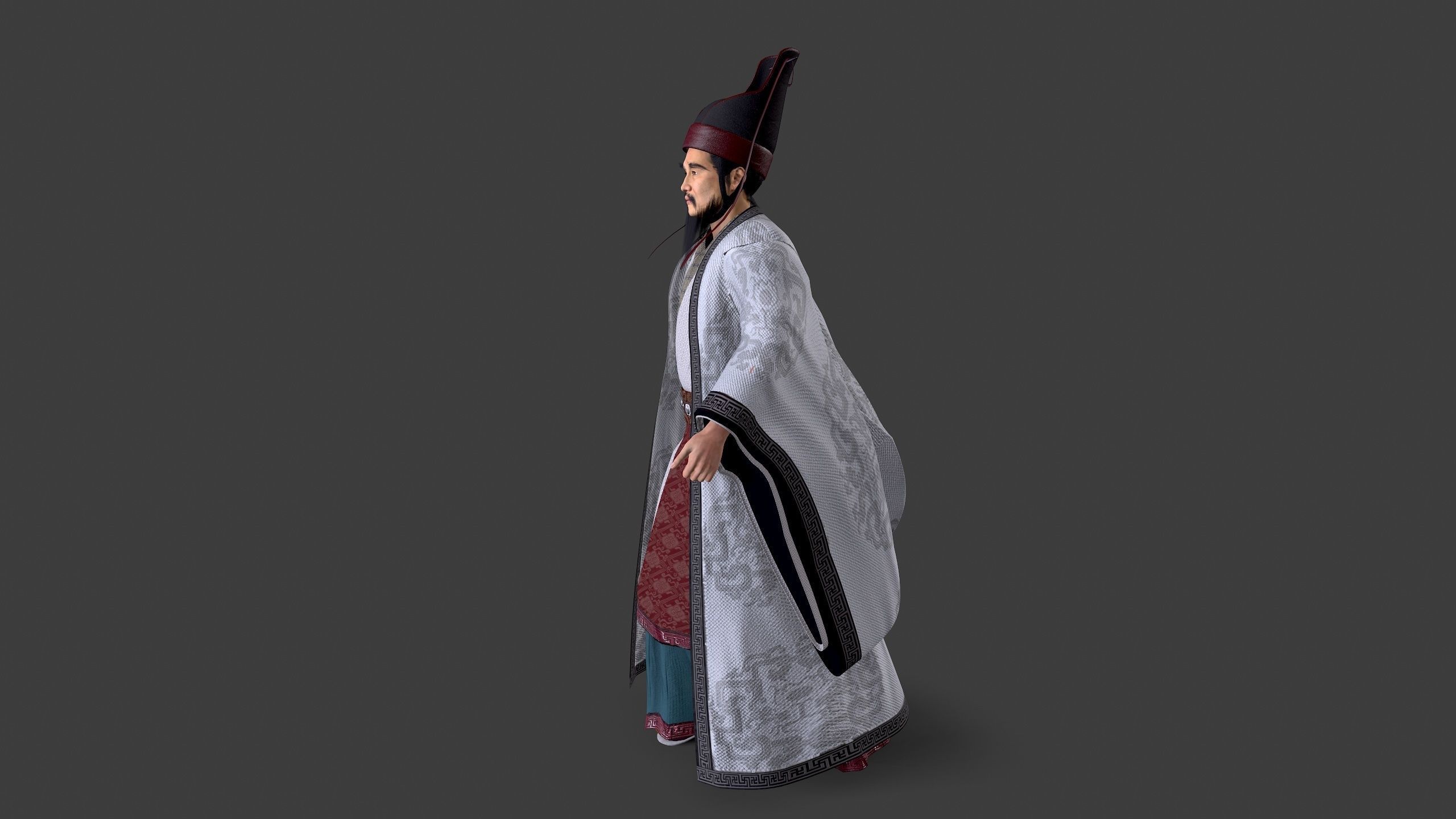 man Character Low-poly 3D model_2
