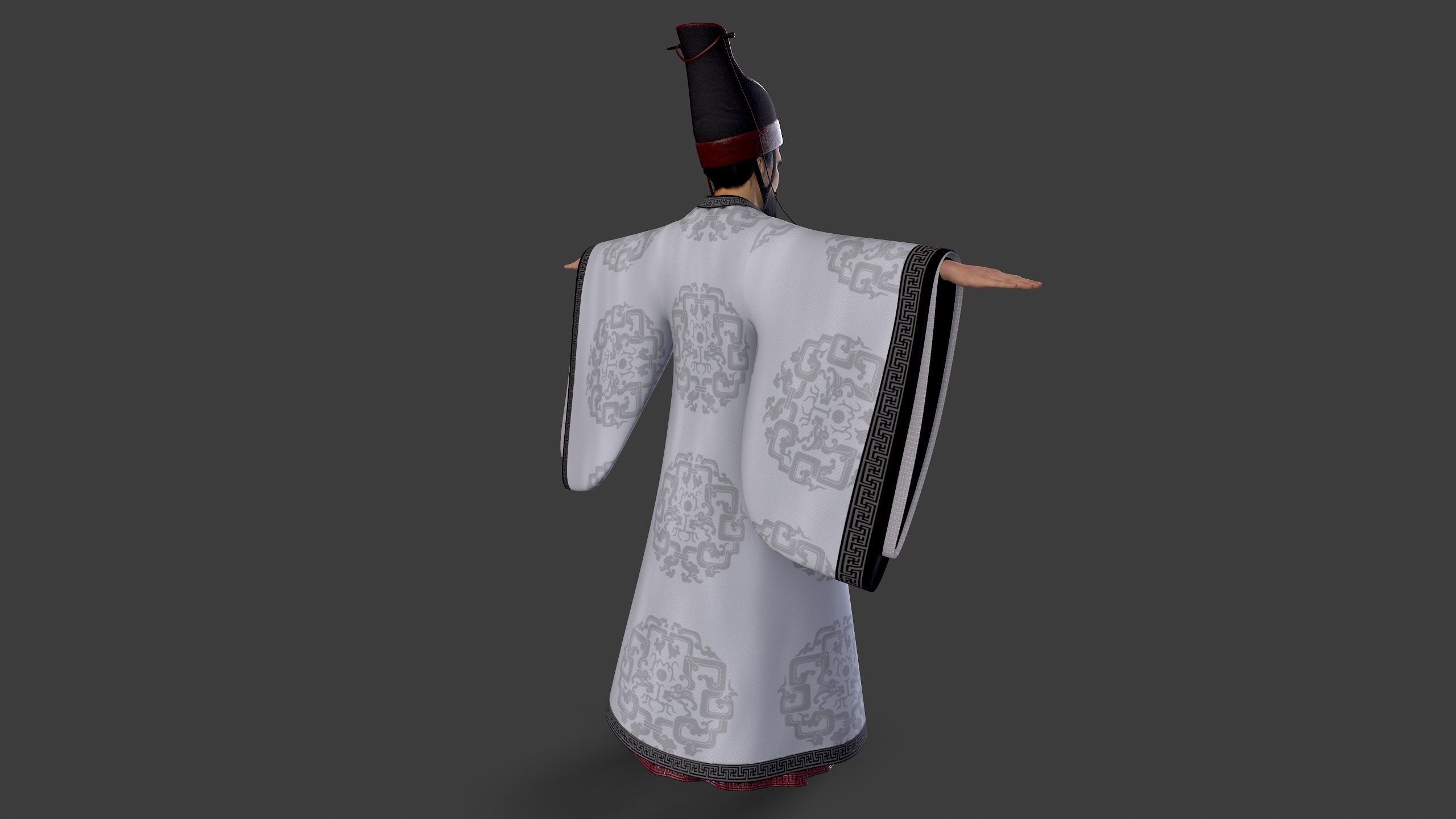 man Character Low-poly 3D model_7