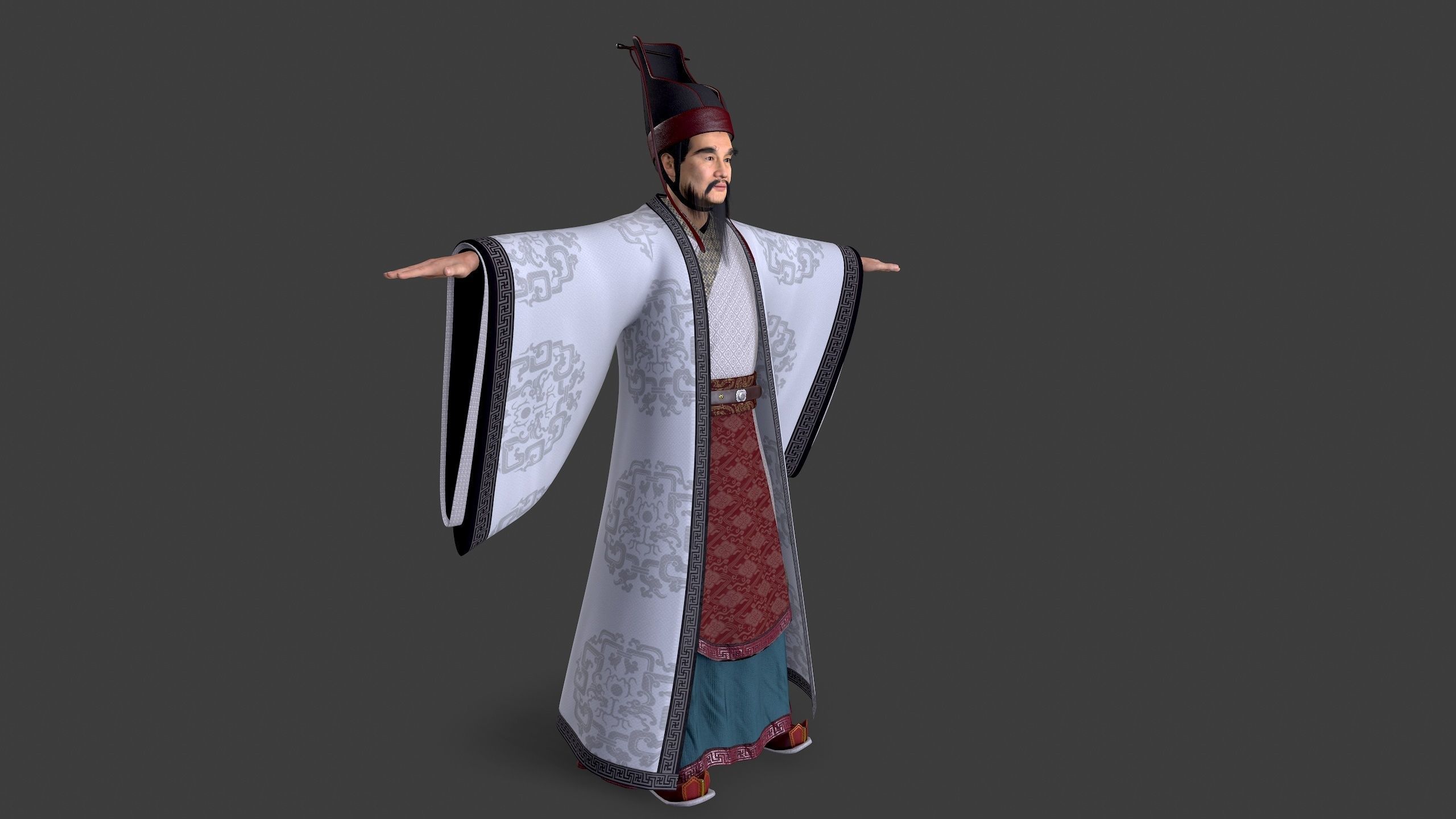 man Character Low-poly 3D model_8