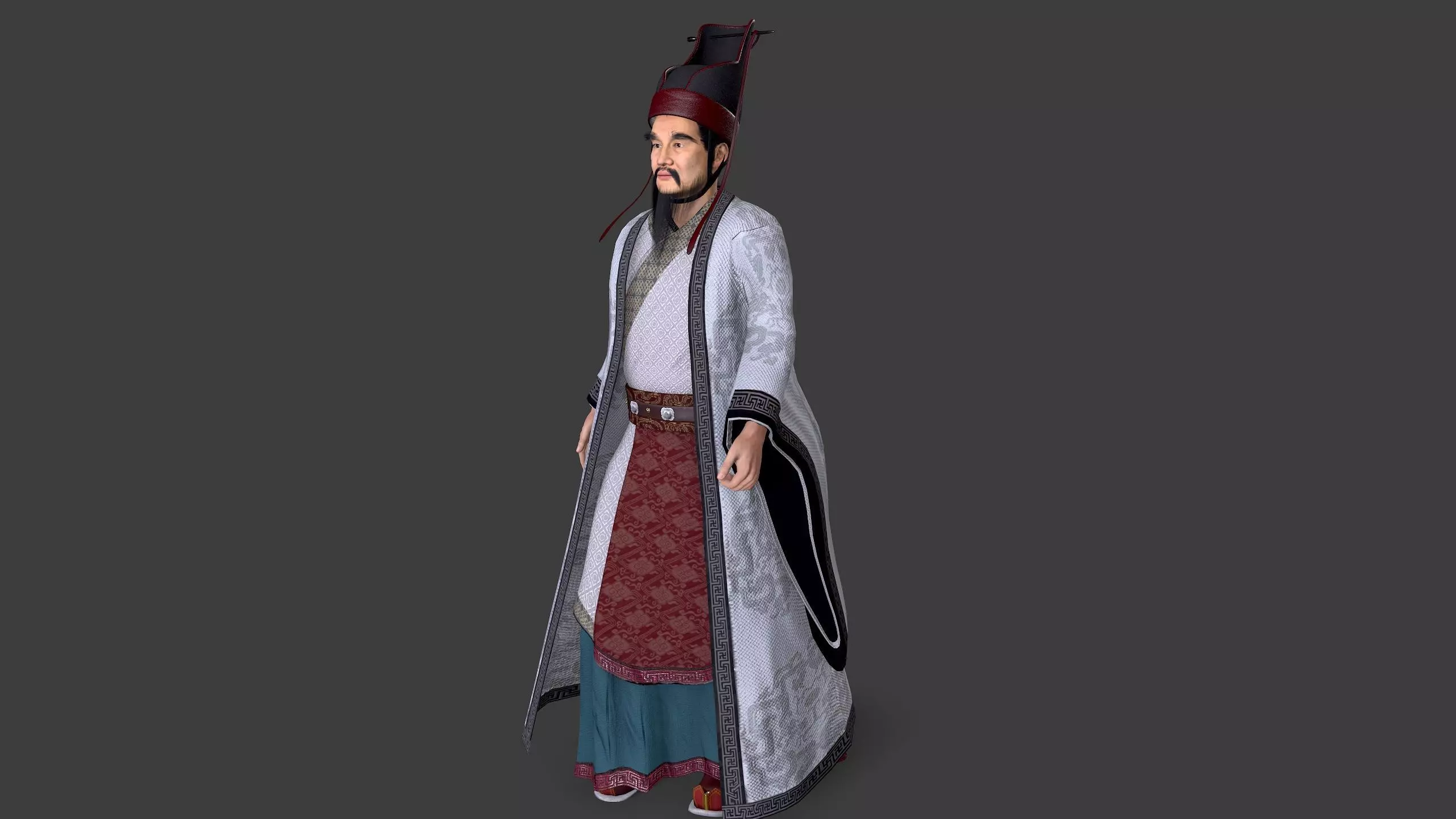 man Character Low-poly 3D model_0