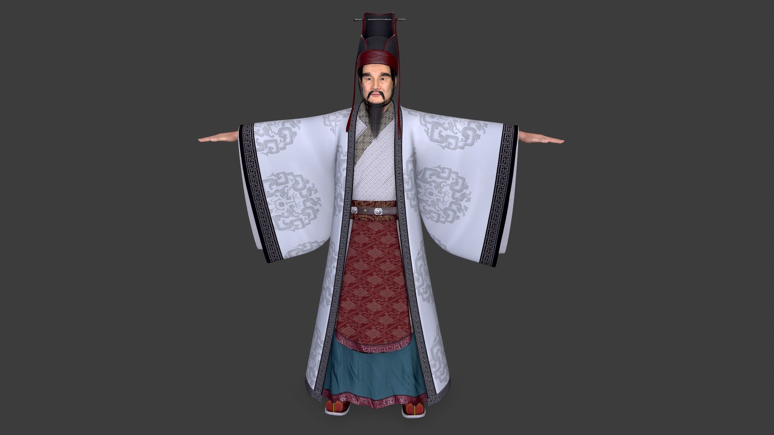 man Character Low-poly 3D model_4
