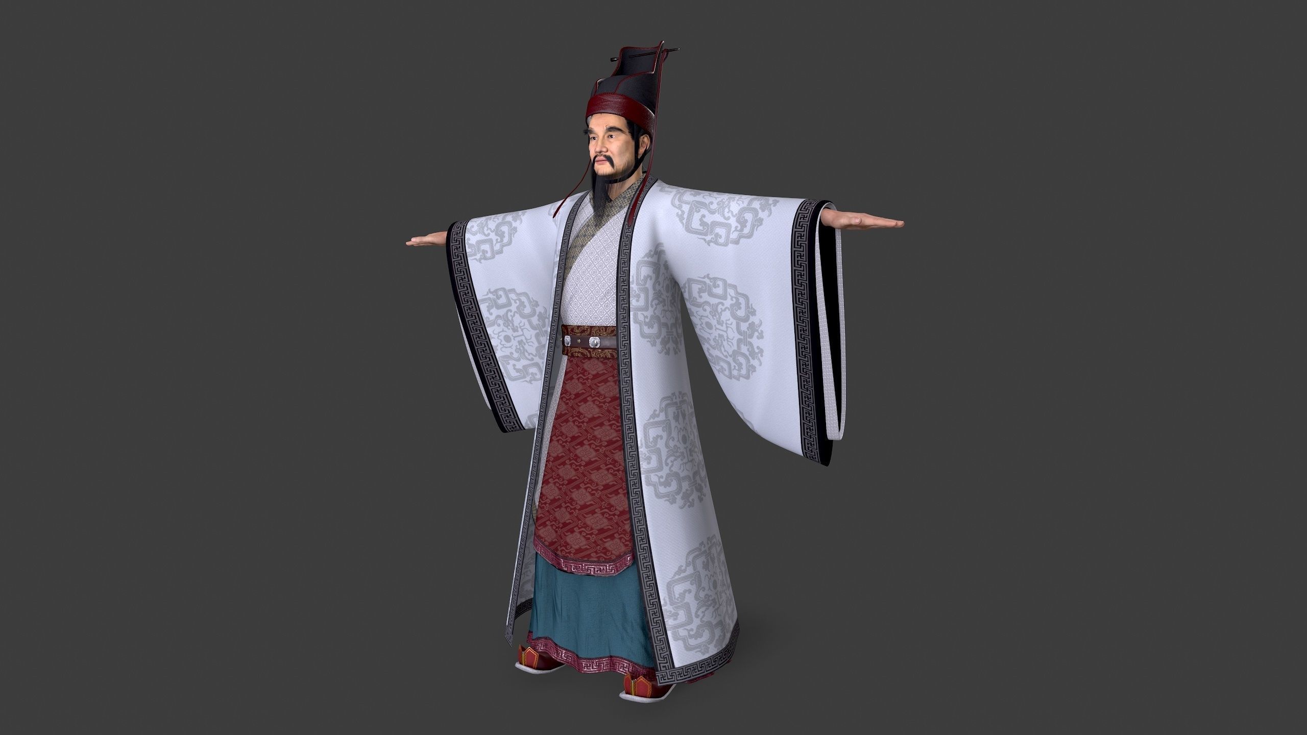 man Character Low-poly 3D model_5