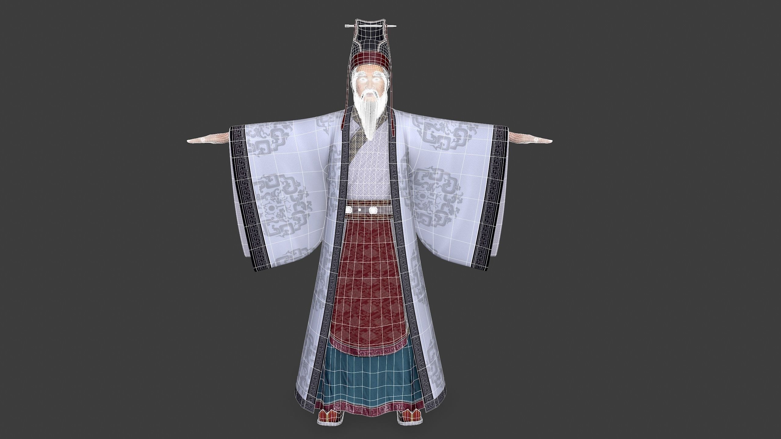 man Character Low-poly 3D model_10