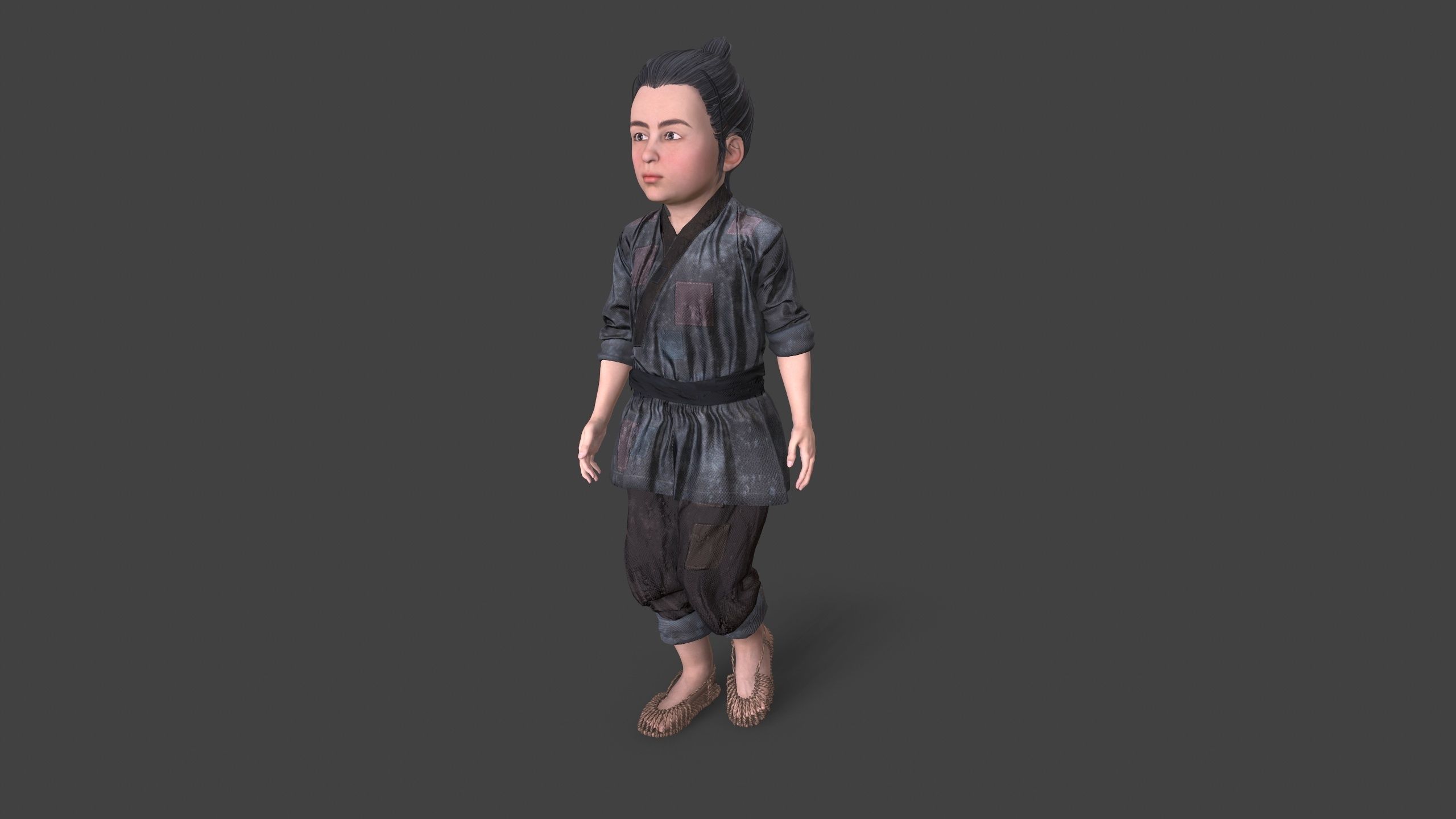 Children pack Low-poly 3D model_3