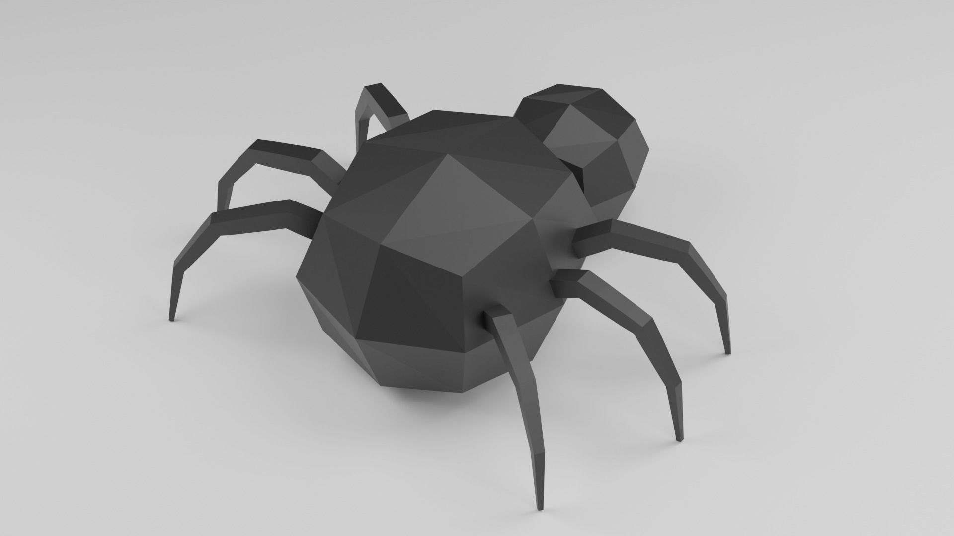 Low-Poly Rigged Spider - IK Rig Low-poly 3D model_5