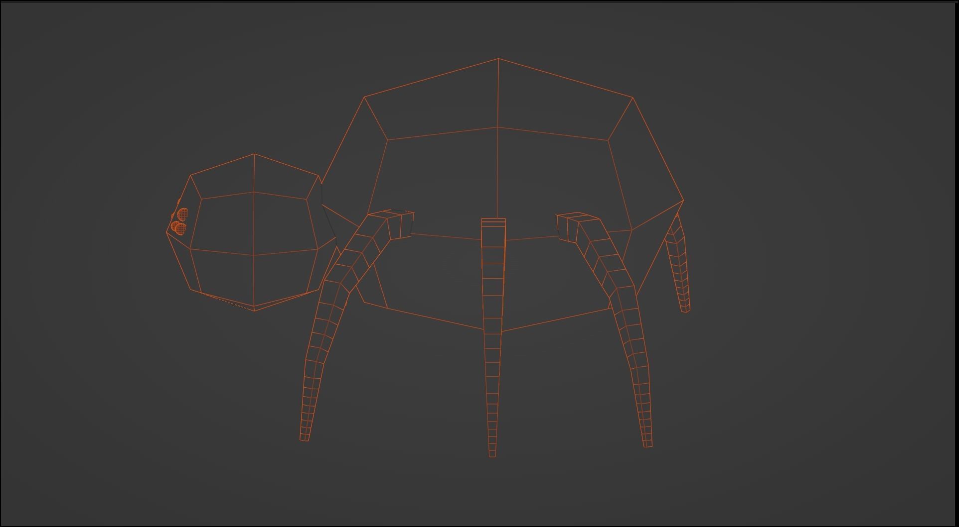 Low-Poly Rigged Spider - IK Rig Low-poly 3D model_18
