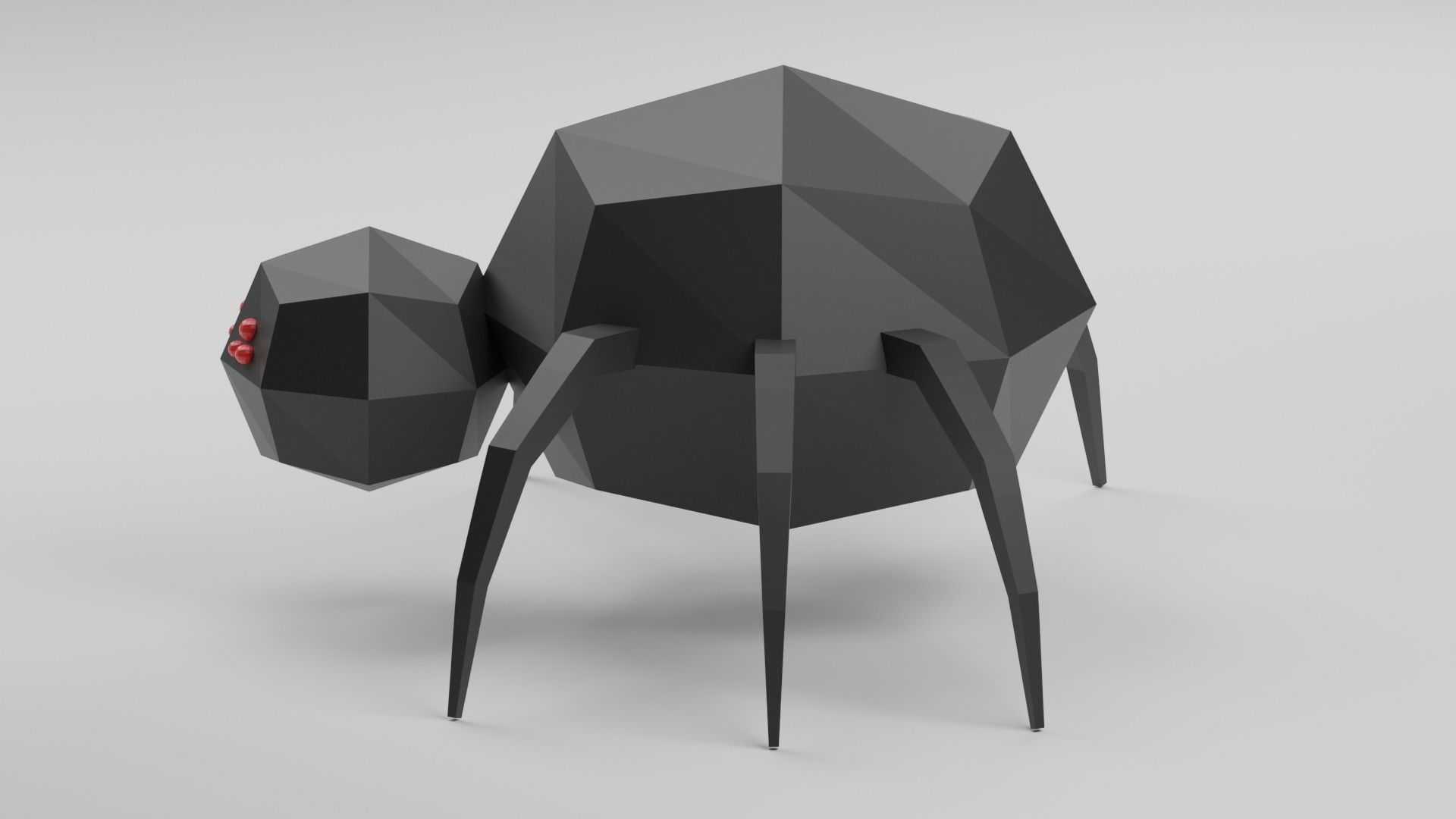 Low-Poly Rigged Spider - IK Rig Low-poly 3D model_7