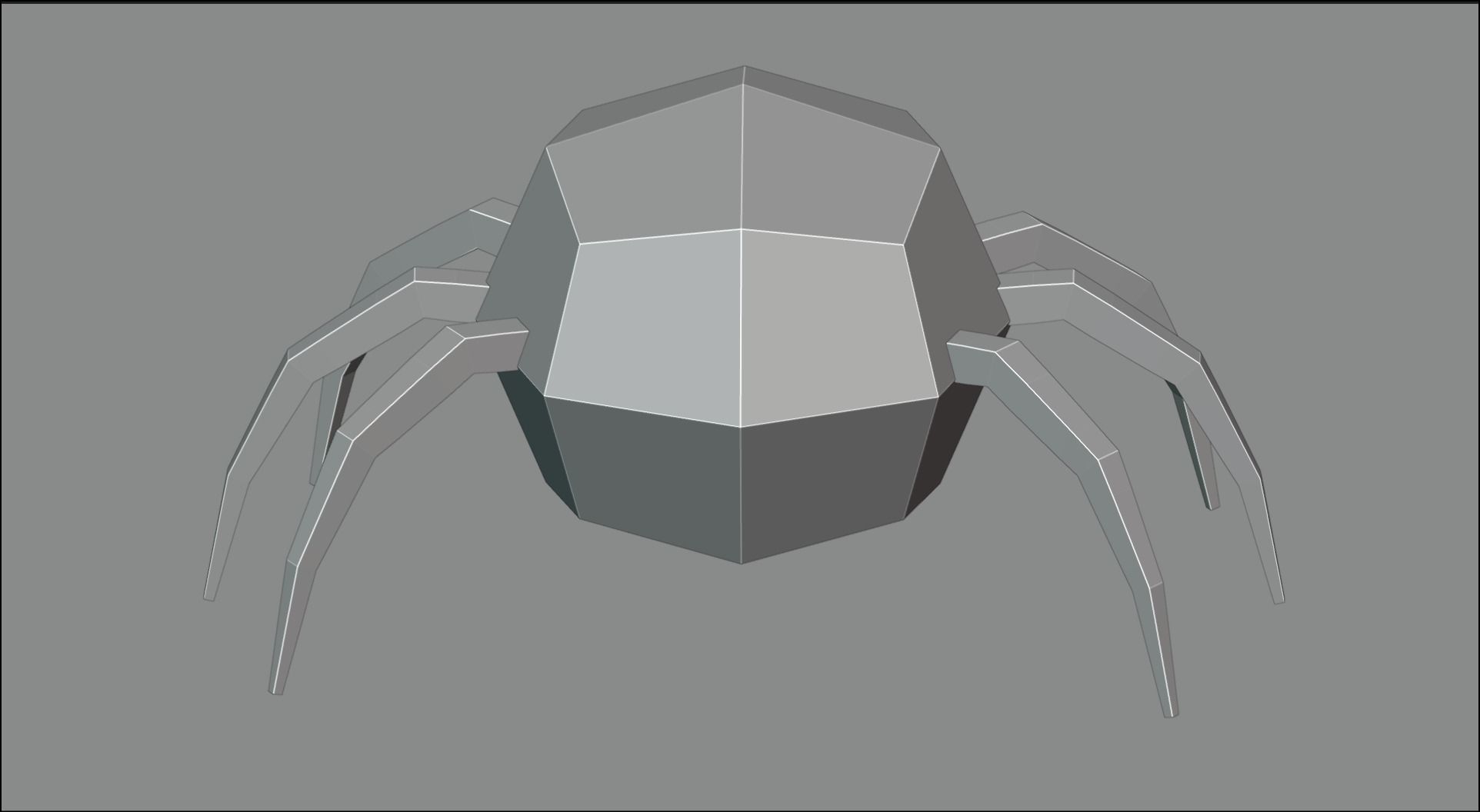 Low-Poly Rigged Spider - IK Rig Low-poly 3D model_14