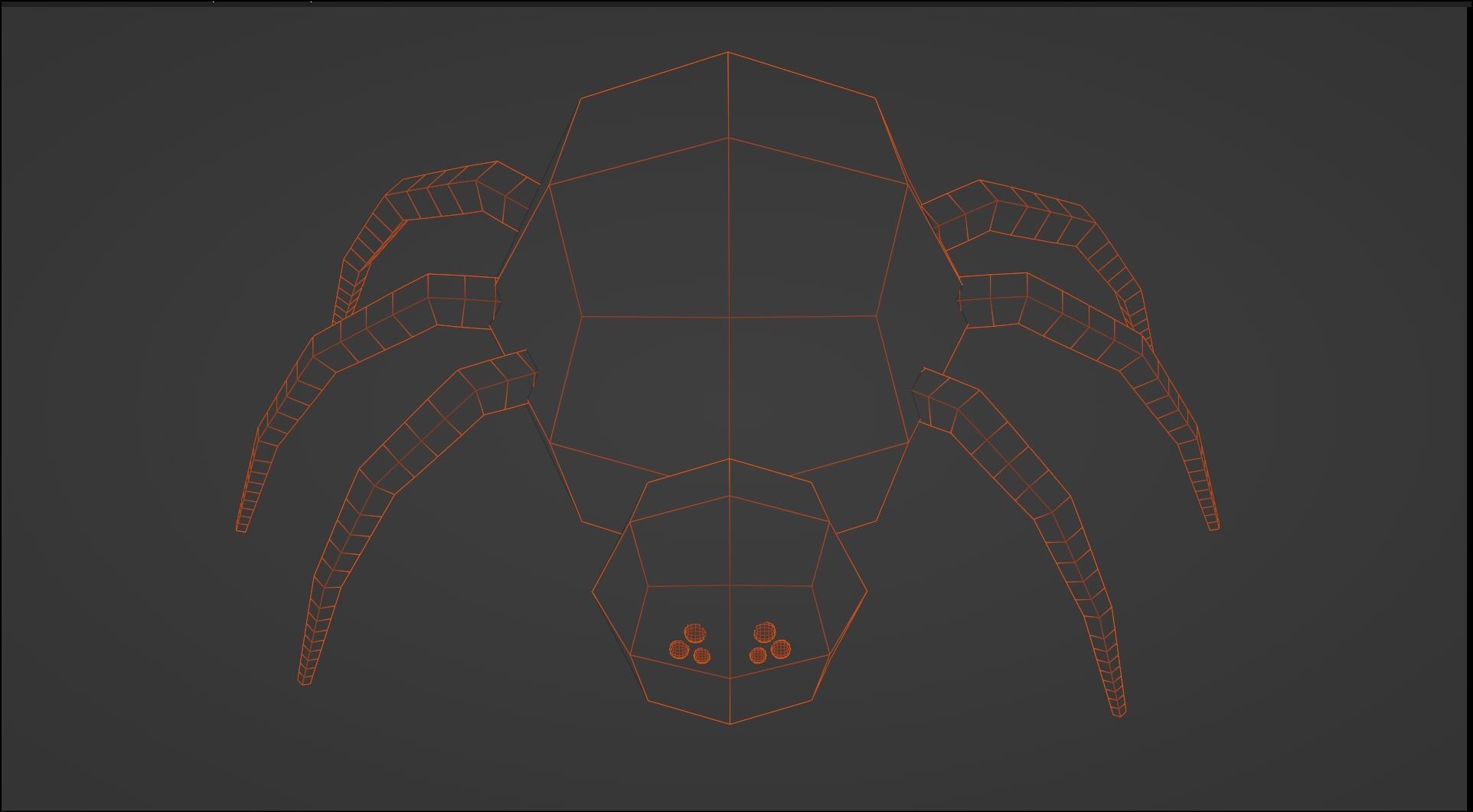 Low-Poly Rigged Spider - IK Rig Low-poly 3D model_17