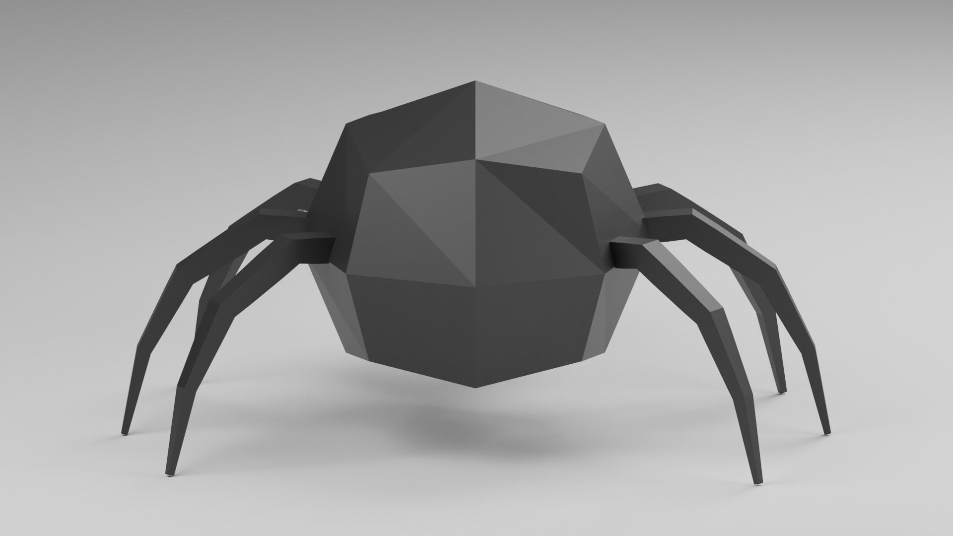 Low-Poly Rigged Spider - IK Rig Low-poly 3D model_6