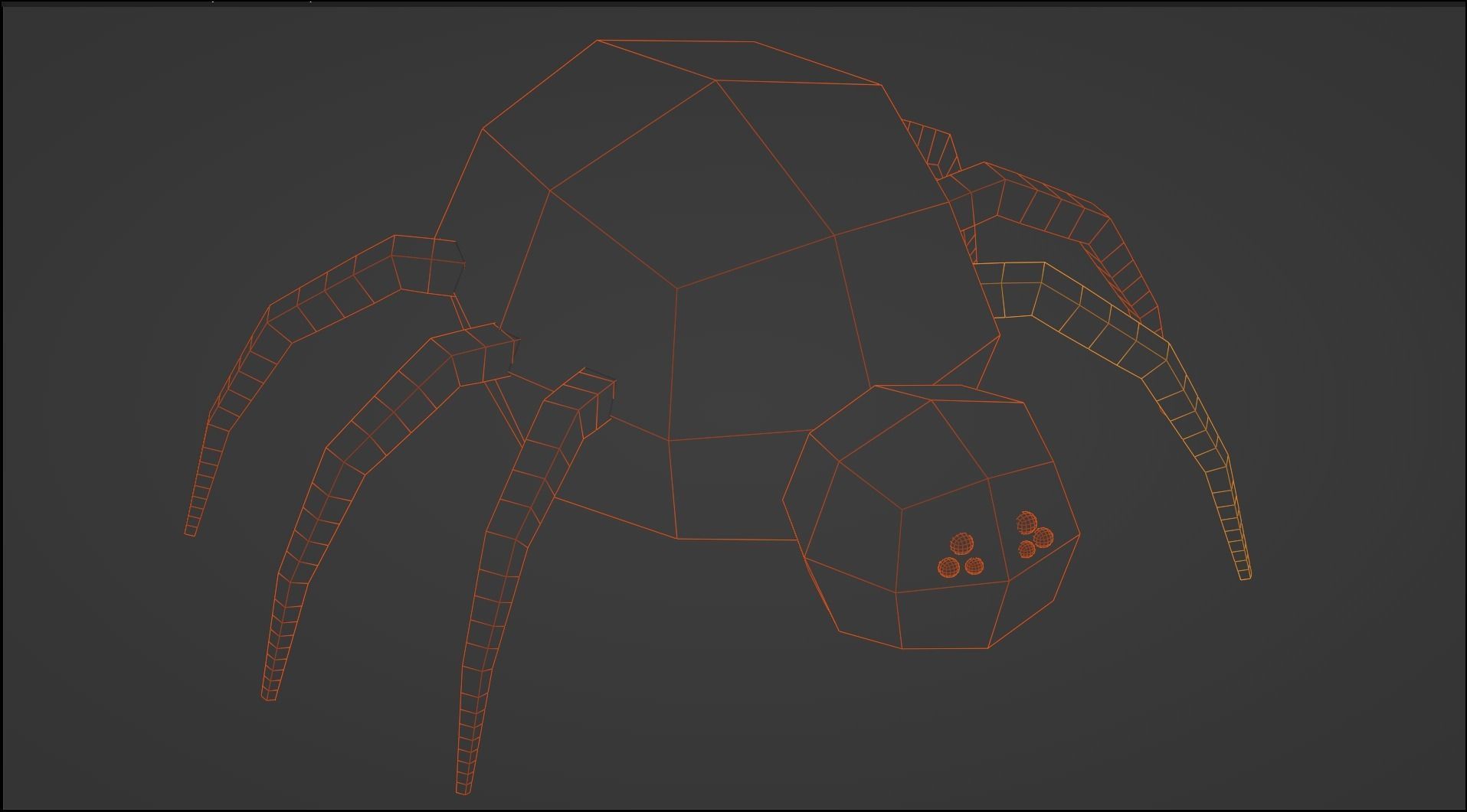 Low-Poly Rigged Spider - IK Rig Low-poly 3D model_16