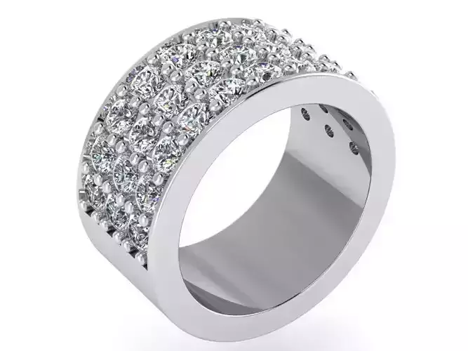 Diamond Wide Band Ring 2536