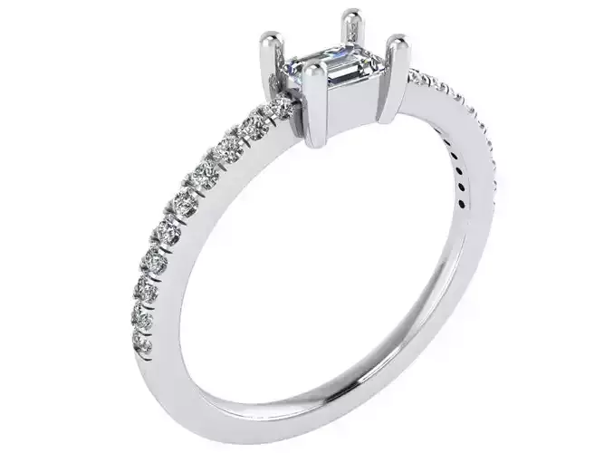 Horizontal Emerald Ring 2541