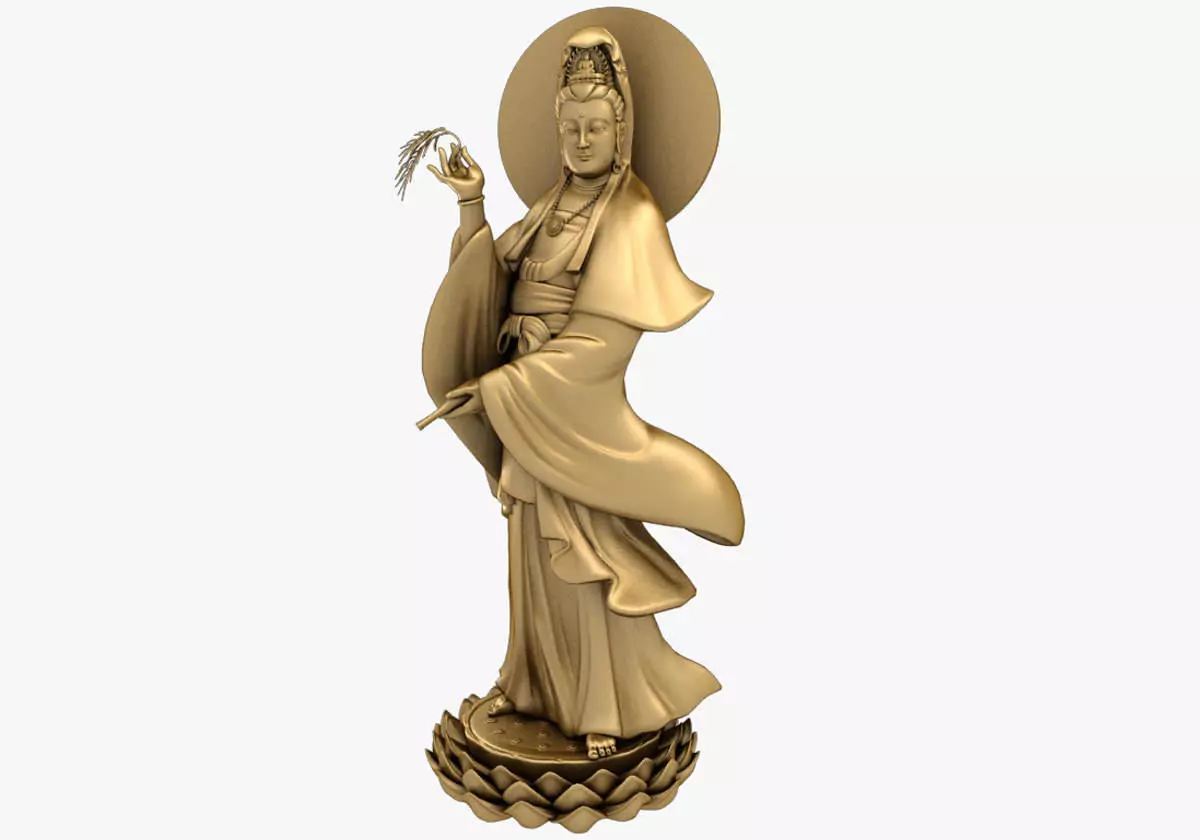 3D Models Kwan yin Bodhisattva Statue 3D model