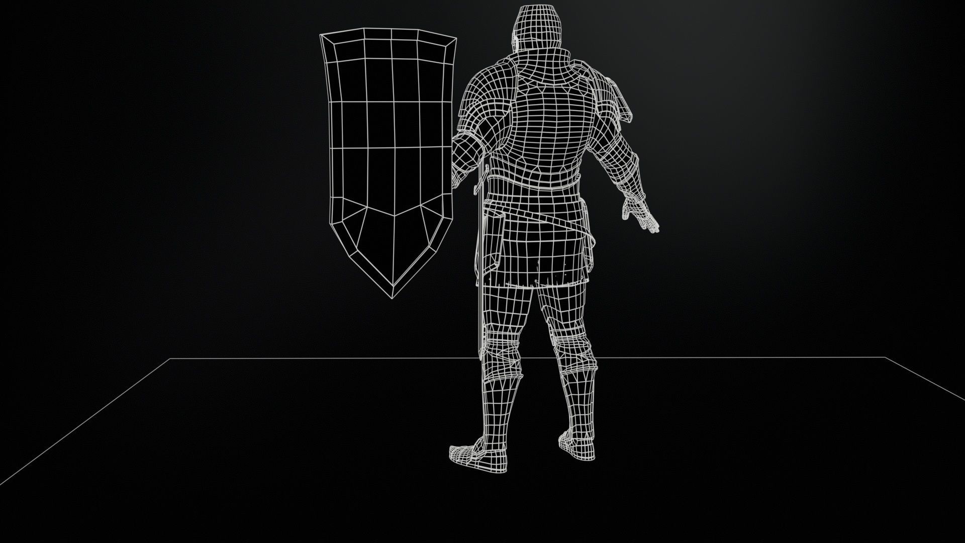 NPC Knight2 Low-poly 3D model_11