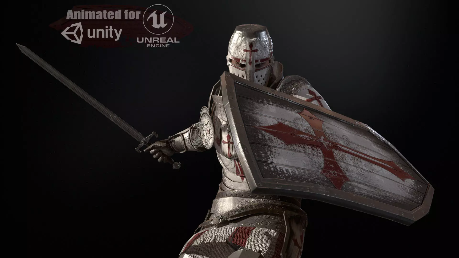 NPC Knight2 Low-poly 3D model_0