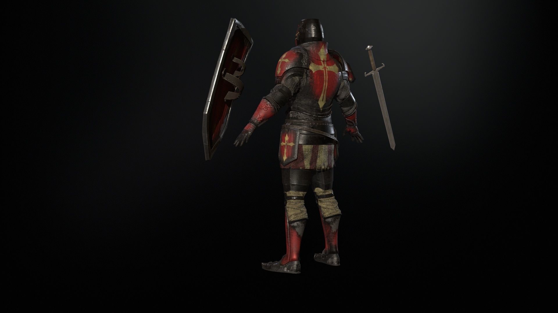 NPC Knight2 Low-poly 3D model_18