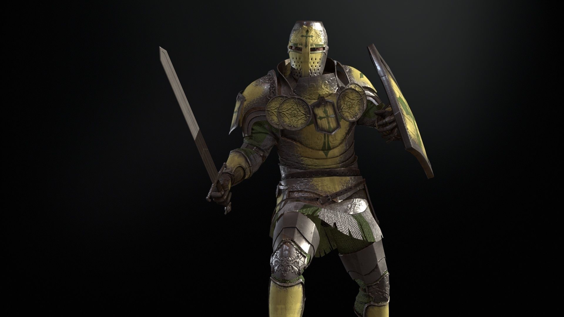 NPC Knight2 Low-poly 3D model_27