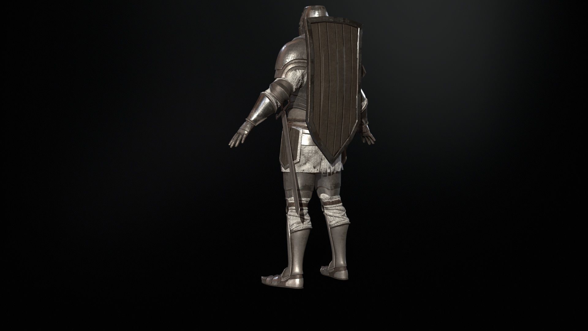 NPC Knight2 Low-poly 3D model_7