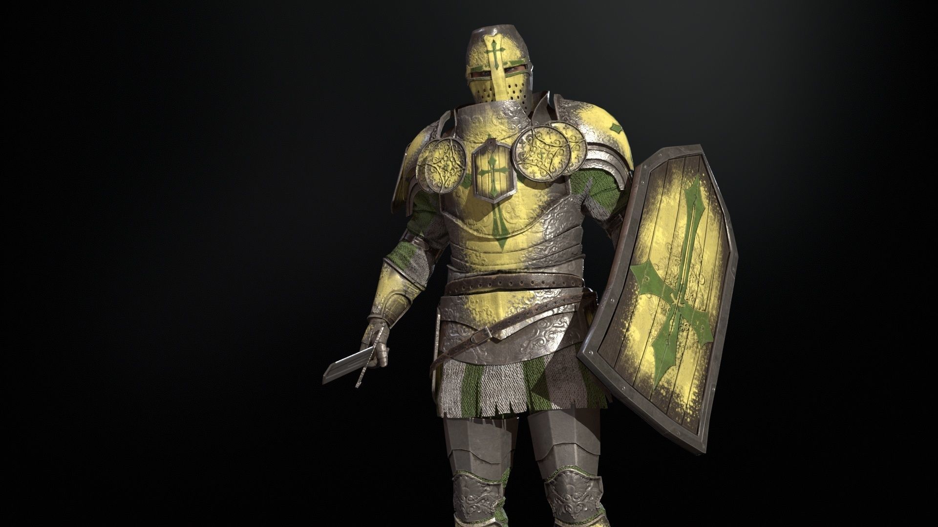 NPC Knight2 Low-poly 3D model_26