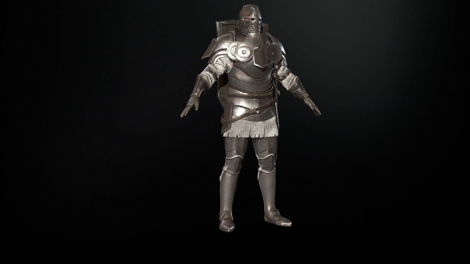 NPC Knight2 Low-poly 3D model_6