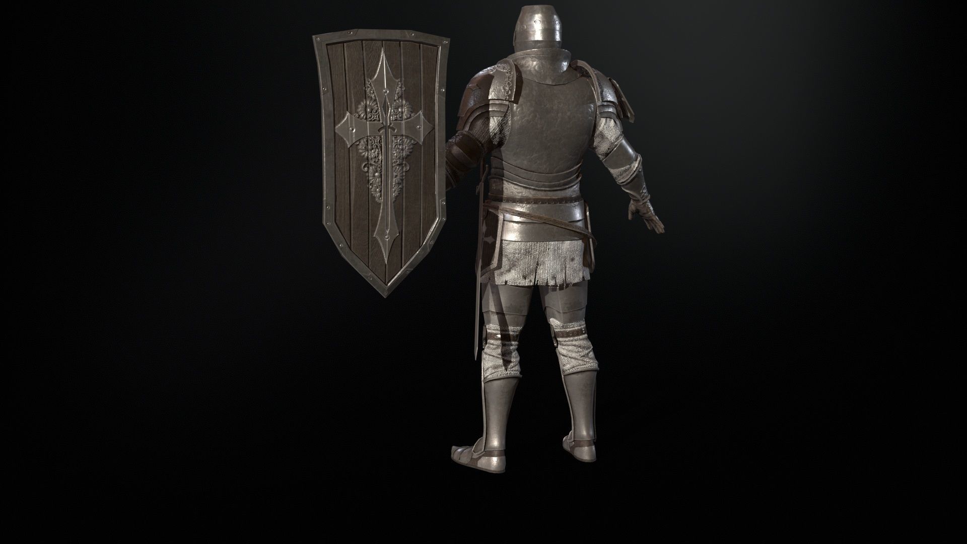 NPC Knight2 Low-poly 3D model_10