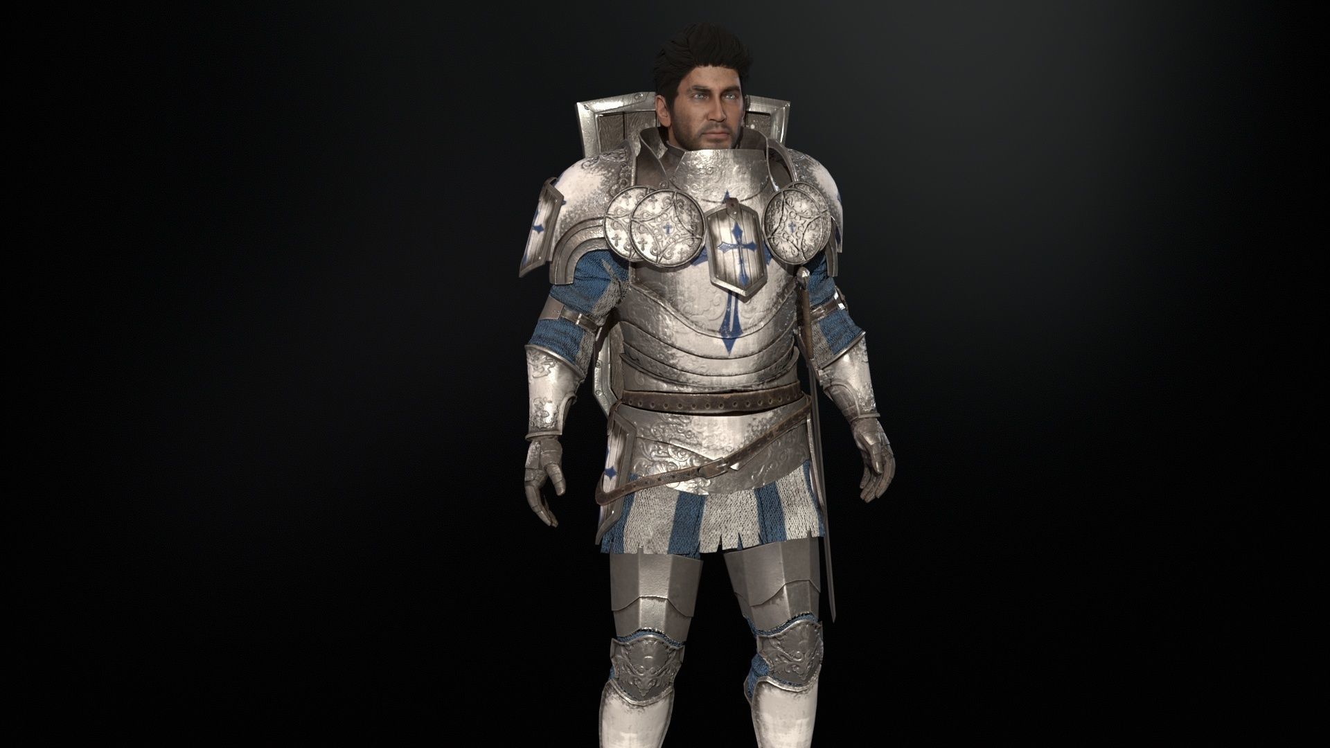 NPC Knight2 Low-poly 3D model_20