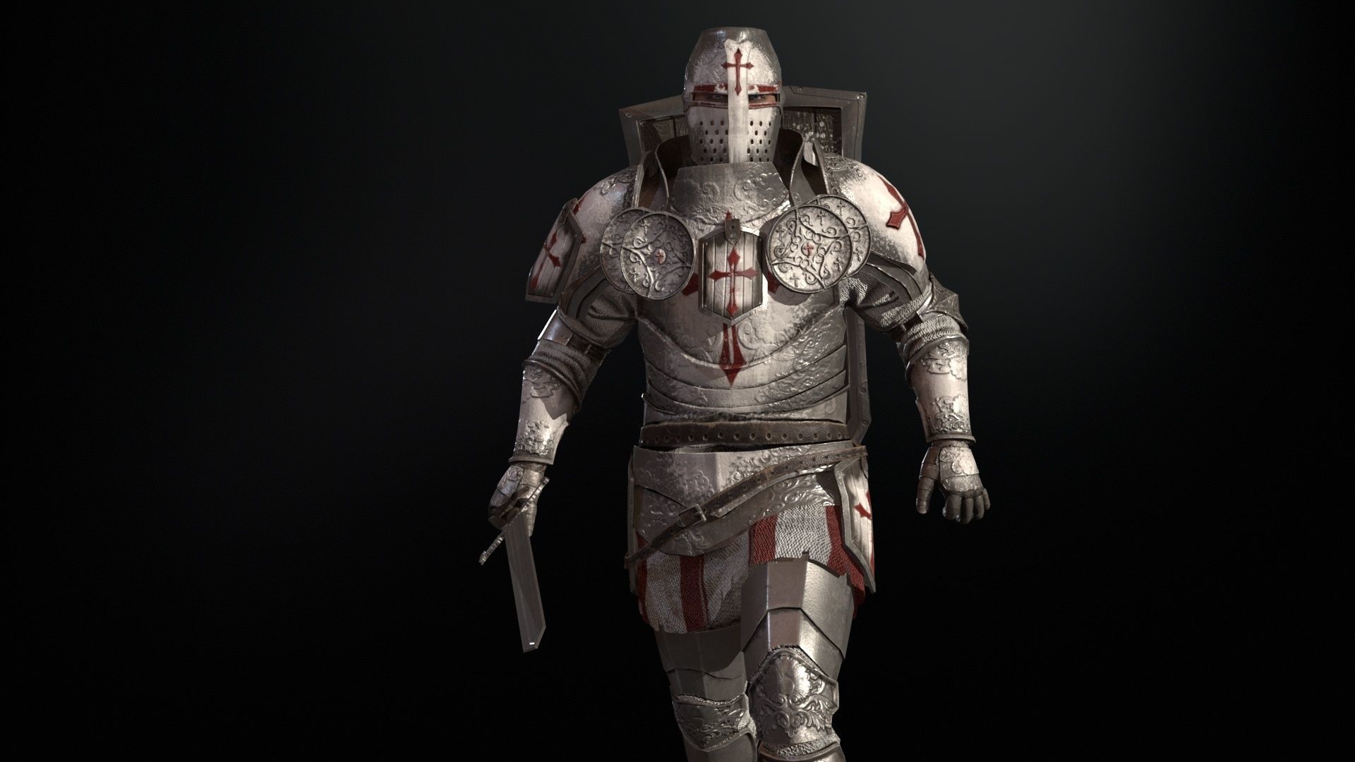 NPC Knight2 Low-poly 3D model_24
