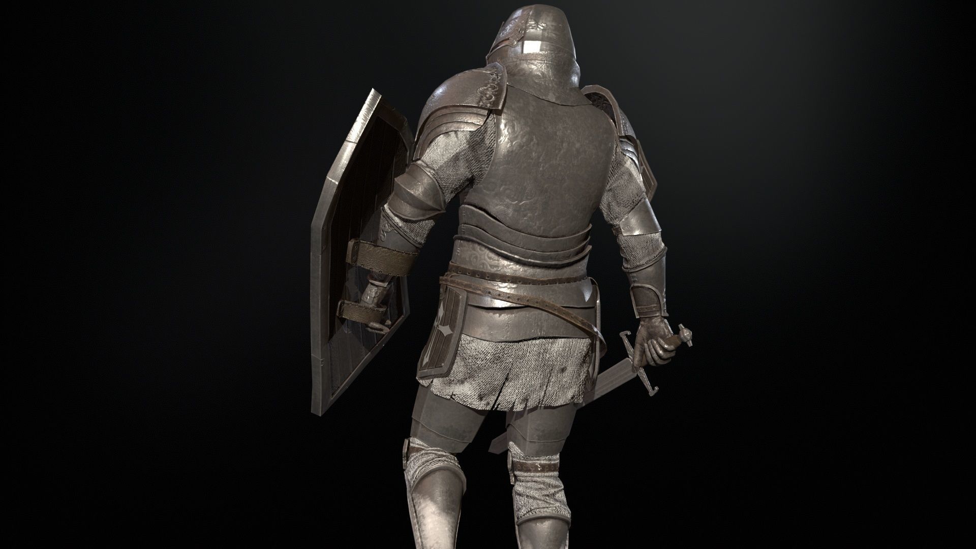 NPC Knight2 Low-poly 3D model_35