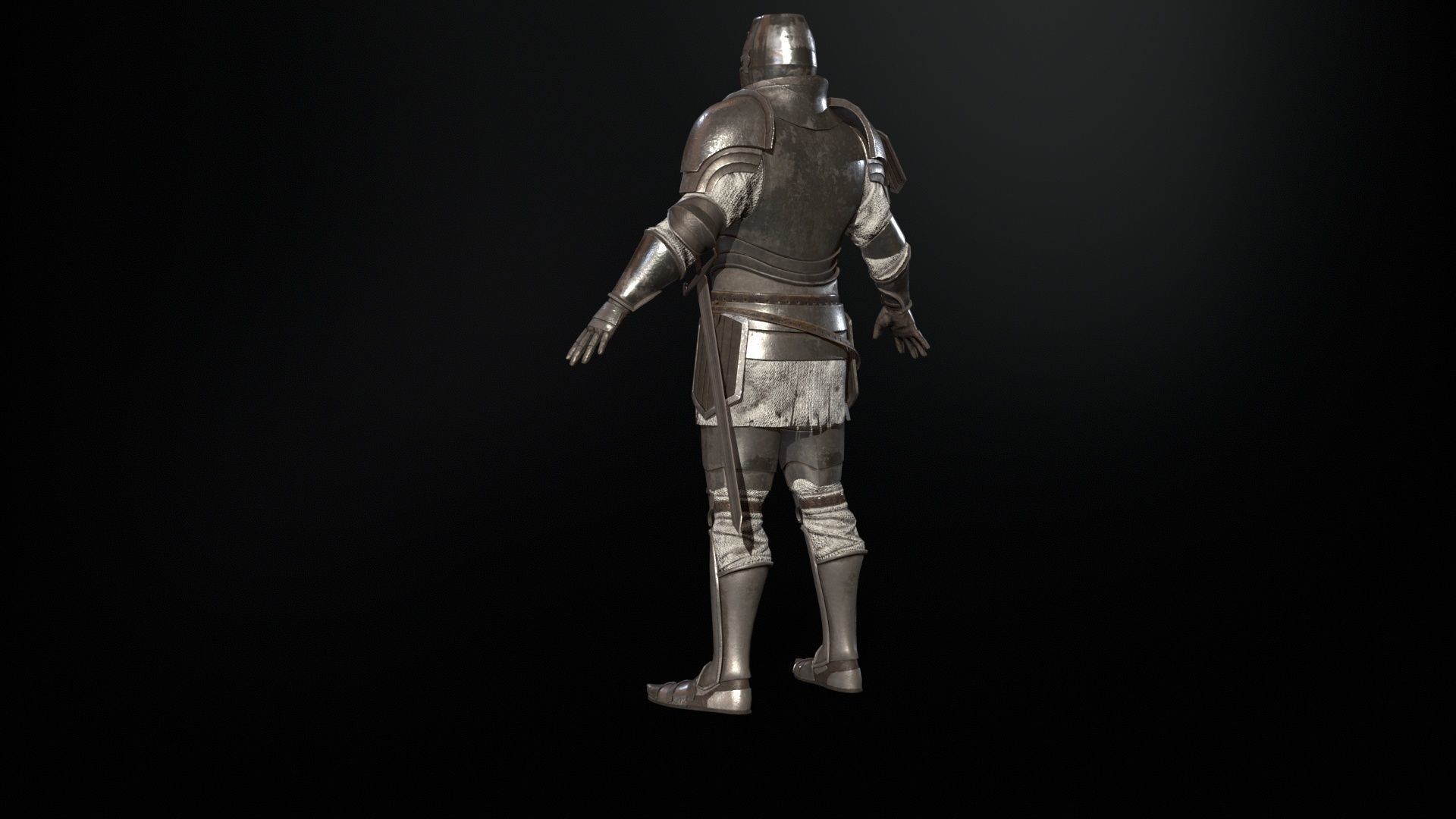 NPC Knight2 Low-poly 3D model_8