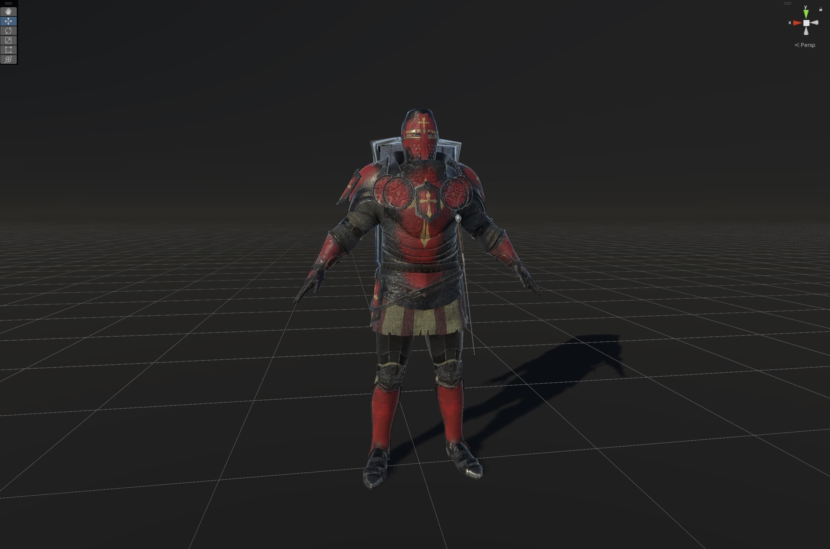 NPC Knight2 Low-poly 3D model_40