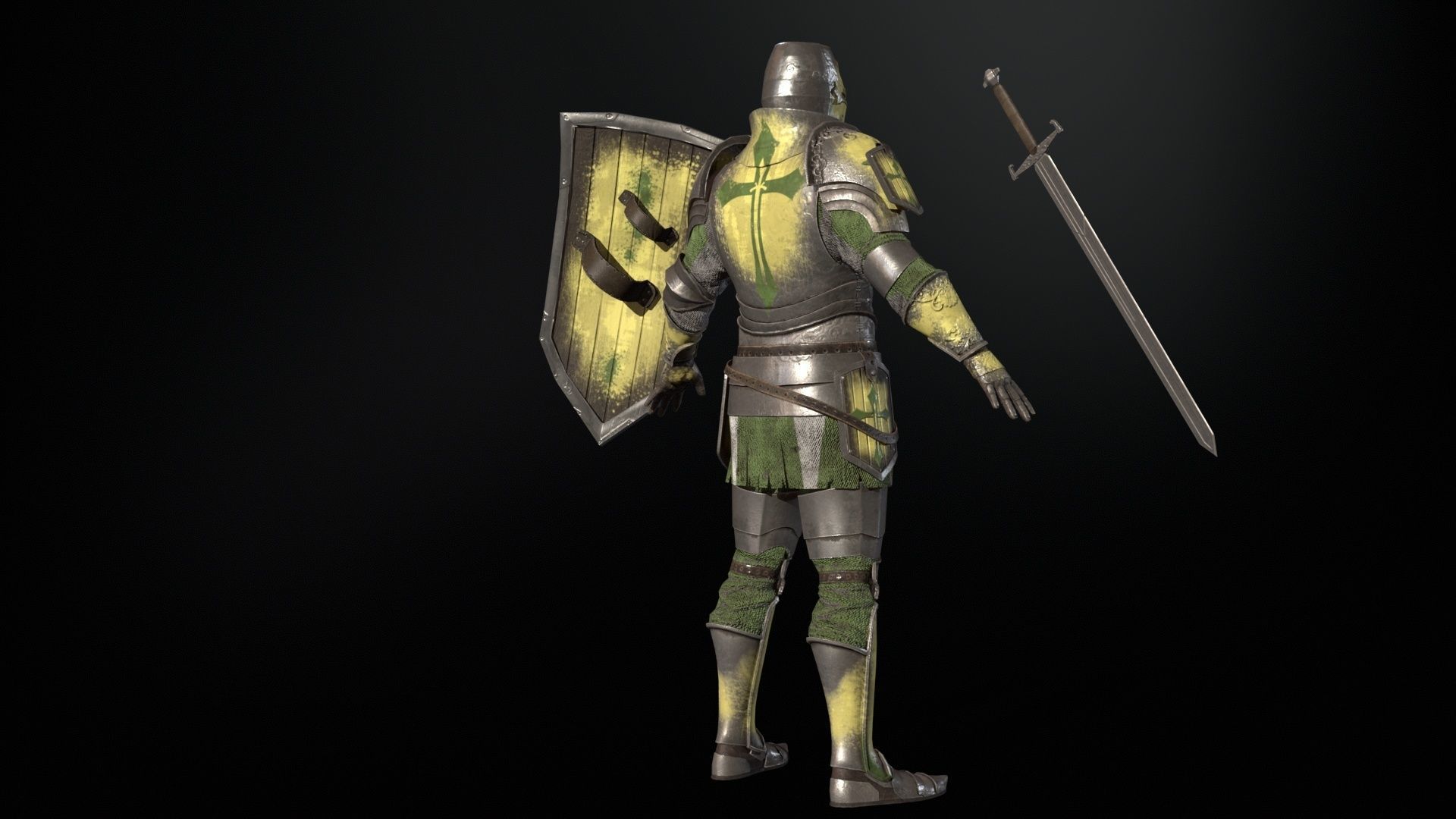 NPC Knight2 Low-poly 3D model_14