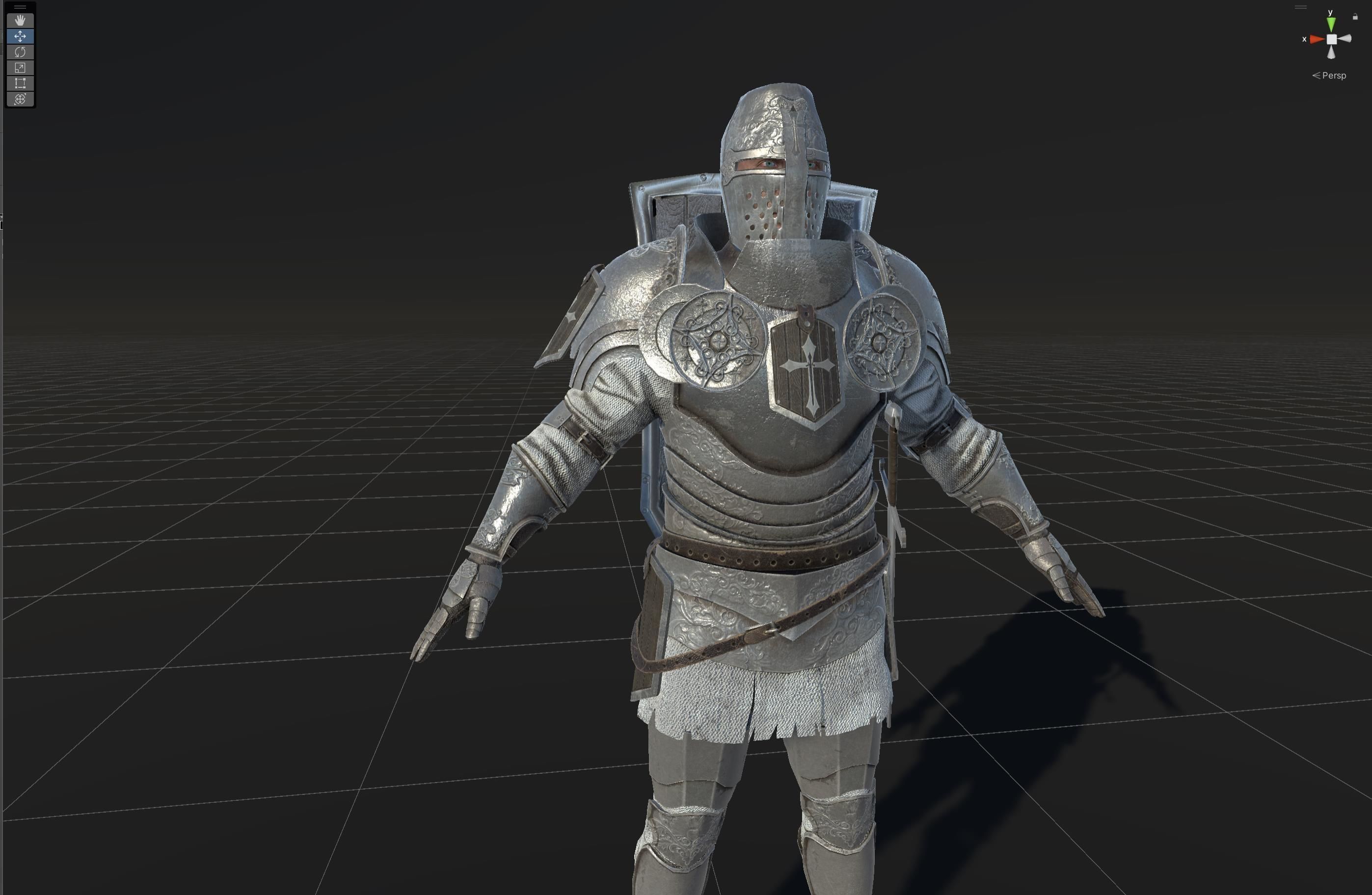 NPC Knight2 Low-poly 3D model_38