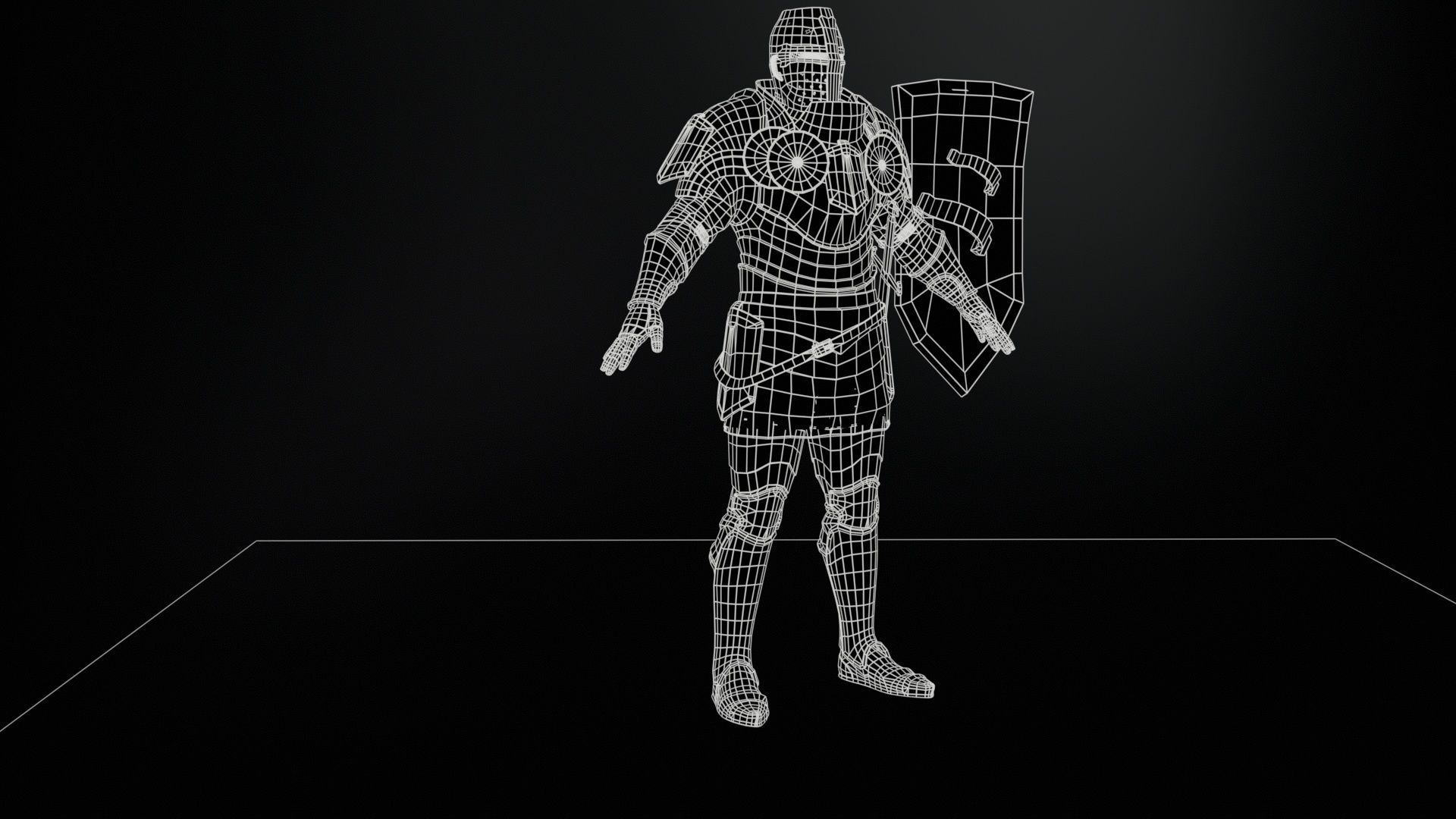 NPC Knight2 Low-poly 3D model_12