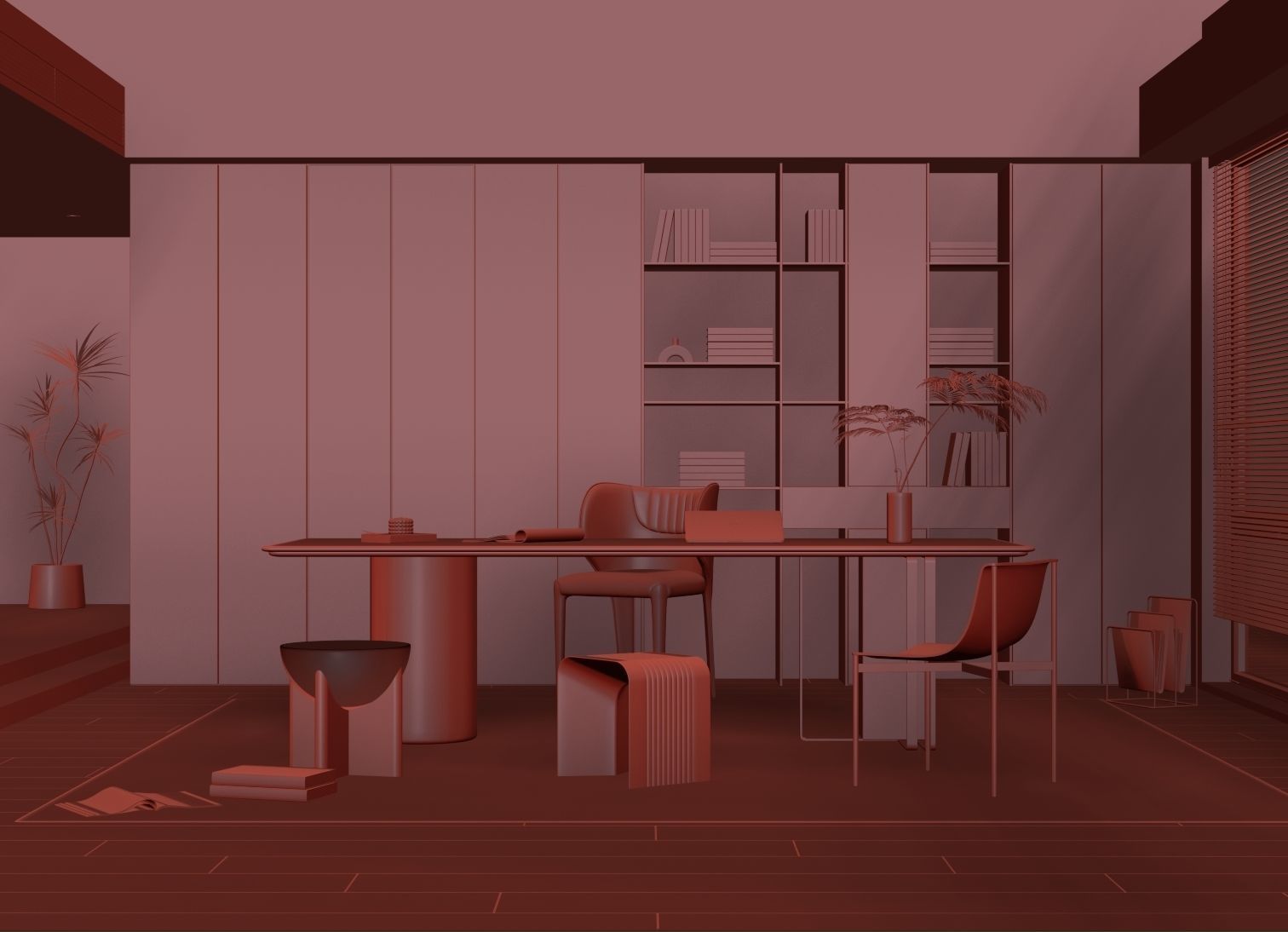 3D model of interior study 3D model_7
