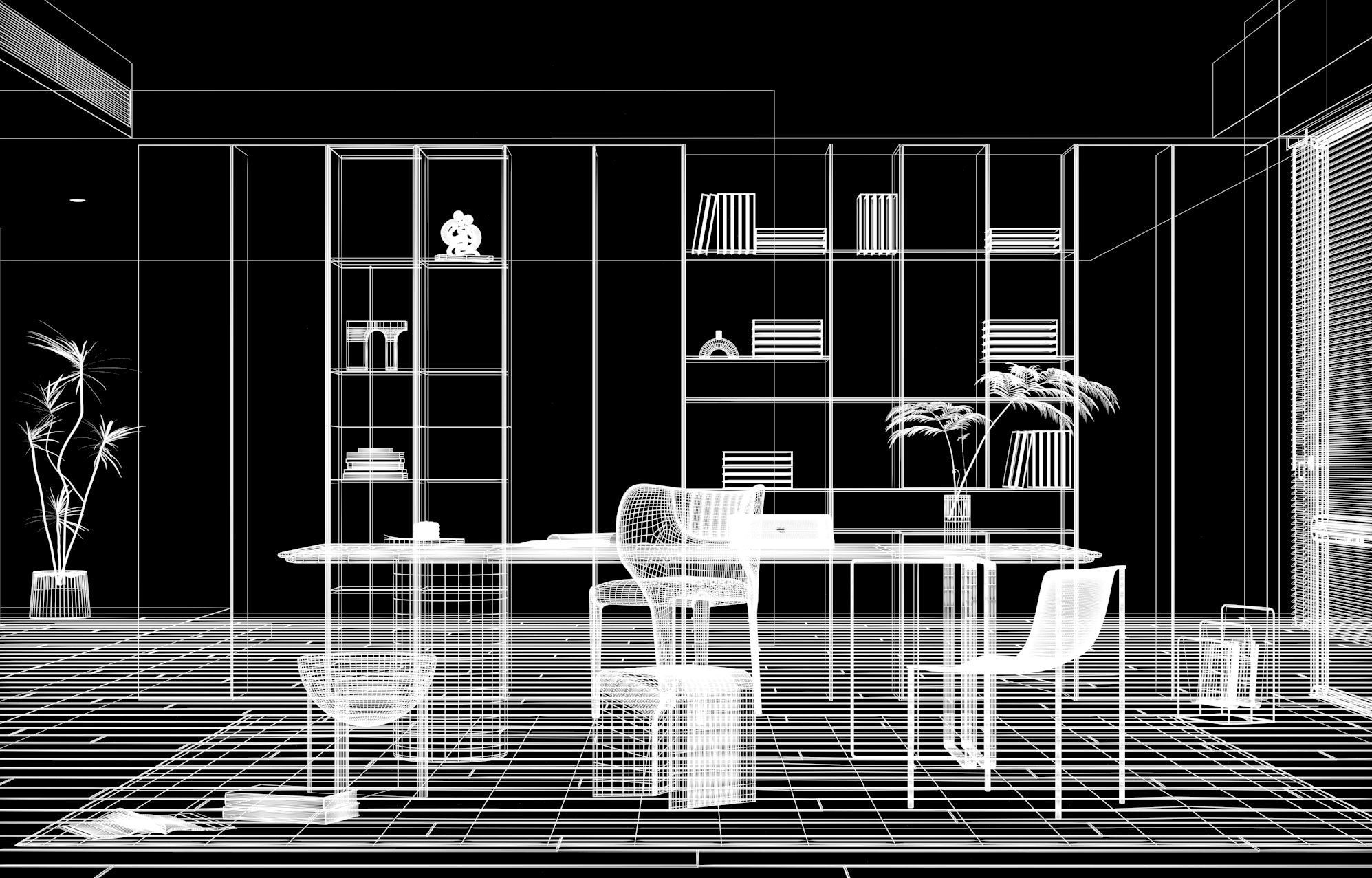 3D model of interior study 3D model_8