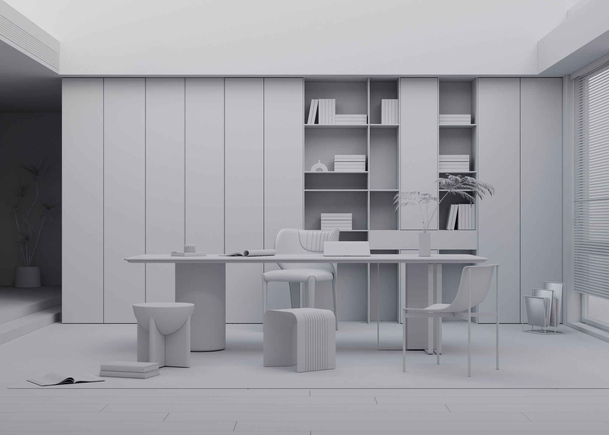 3D model of interior study 3D model_6