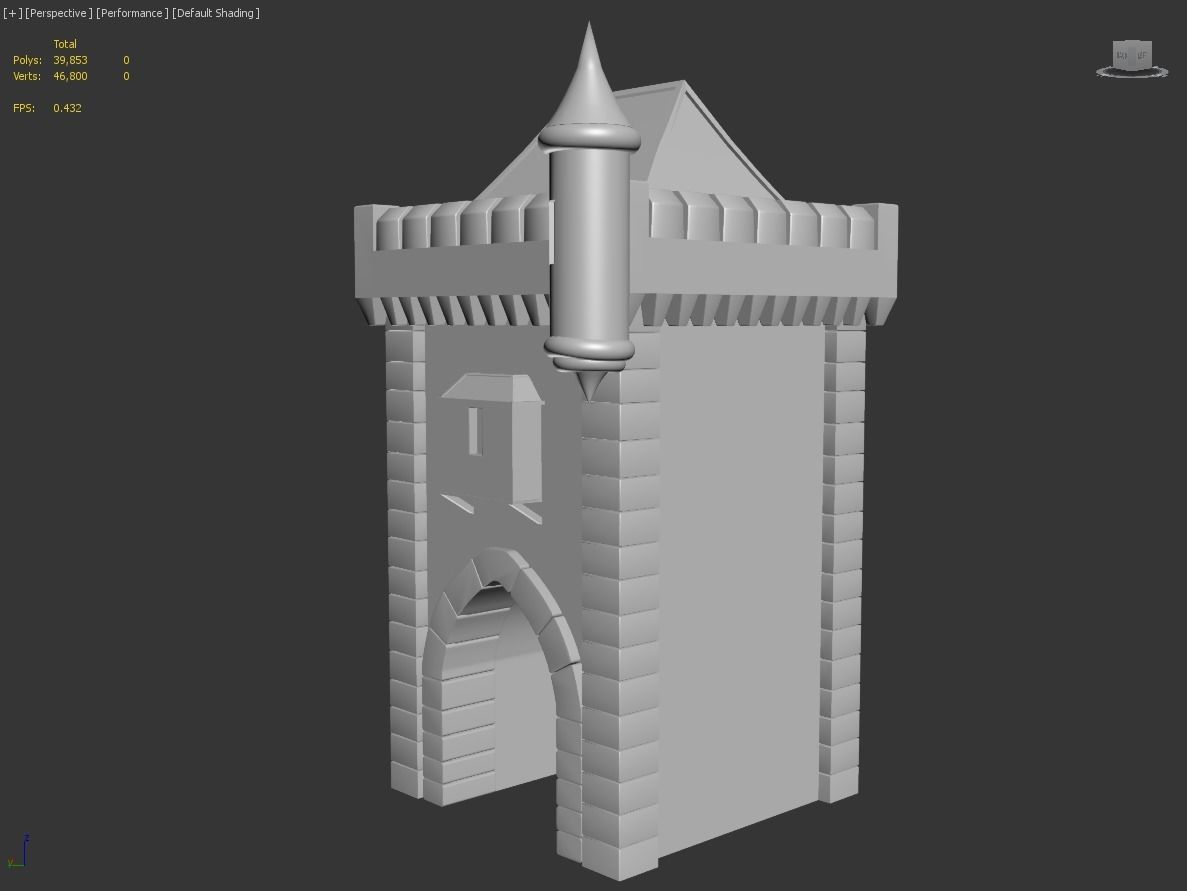 City Gate Monchengladbach Low-poly 3D model_6