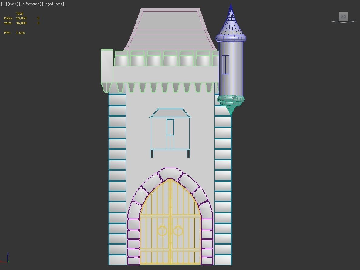 City Gate Monchengladbach Low-poly 3D model_3