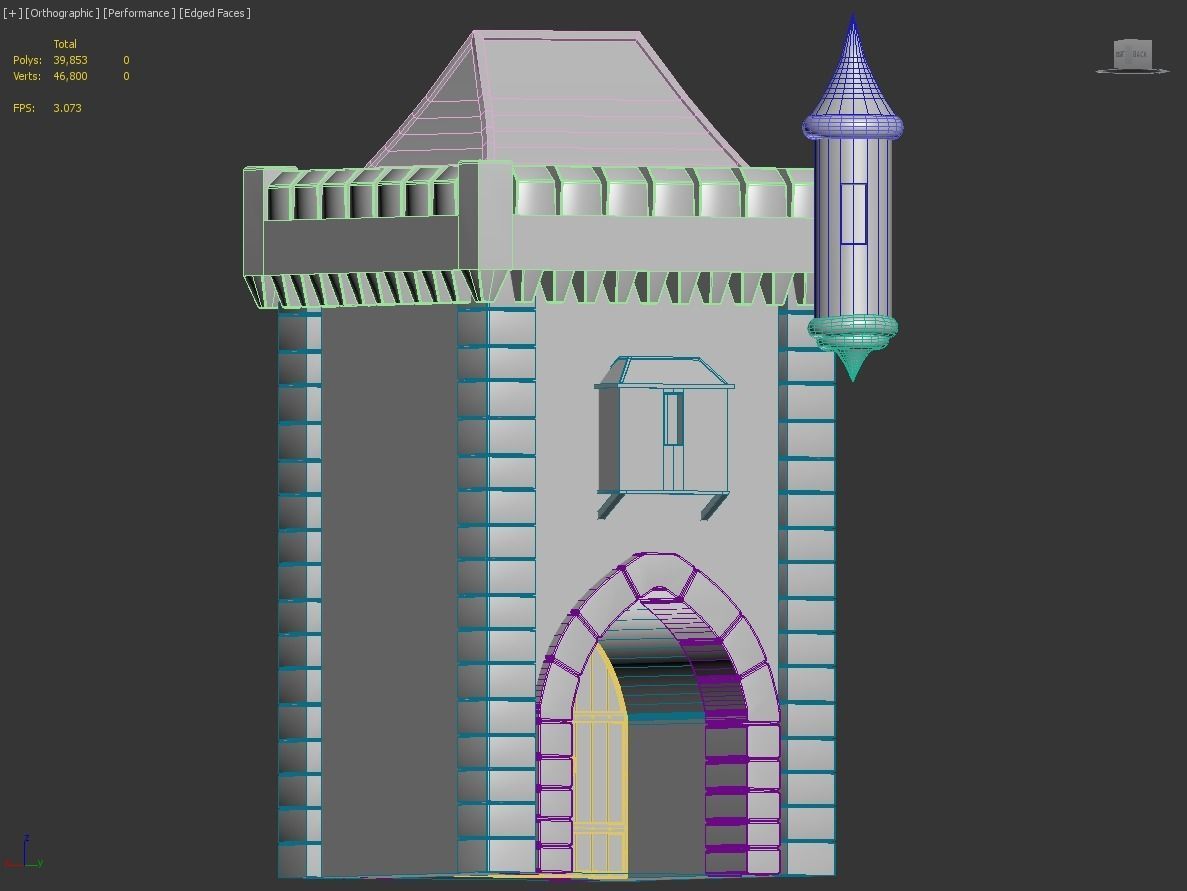 City Gate Monchengladbach Low-poly 3D model_4