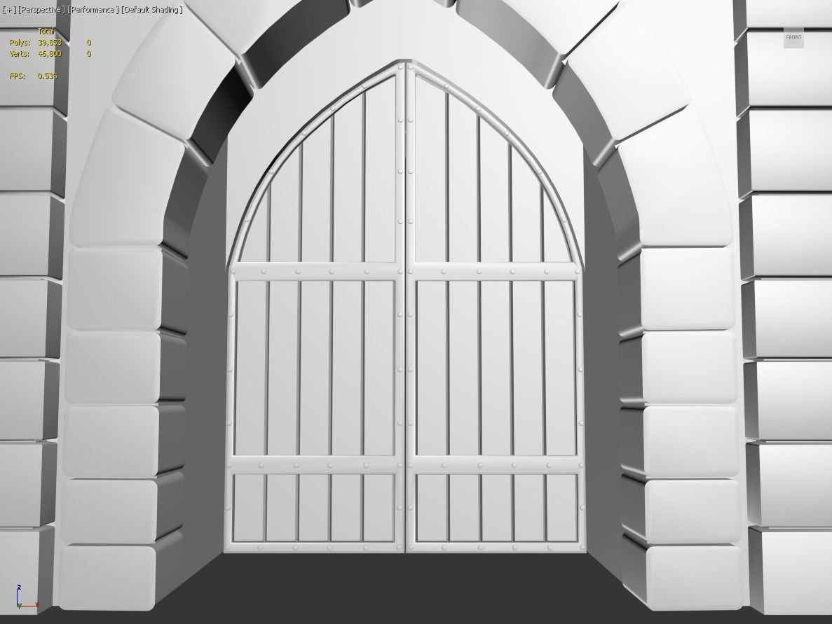 City Gate Monchengladbach Low-poly 3D model_7