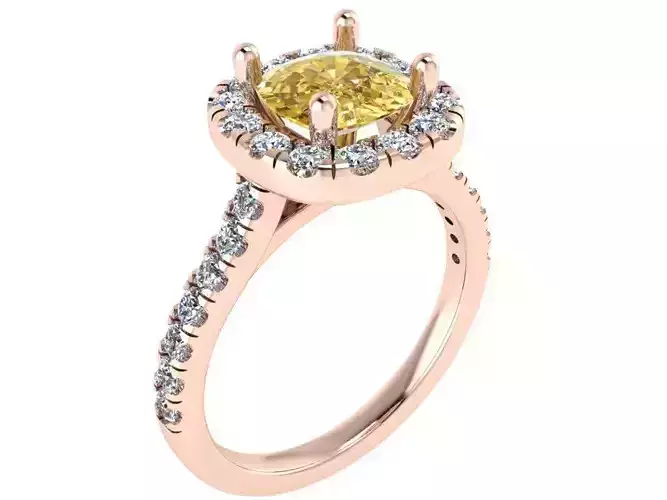 Cushion Halo Ring 2563
