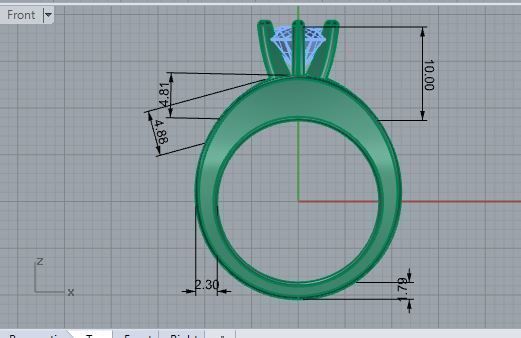 Peg Channel Setting Ring With Band 2565 3D print model_5