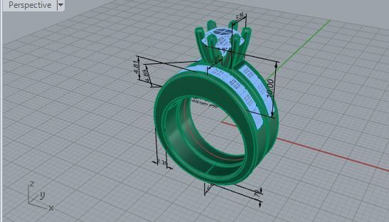 Peg Channel Setting Ring With Band 2565 3D print model_7