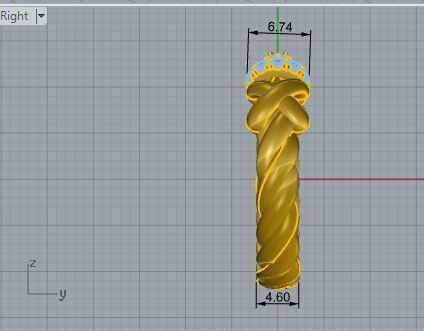 Rope Style Bangle Bracelet 2566 3D print model_6