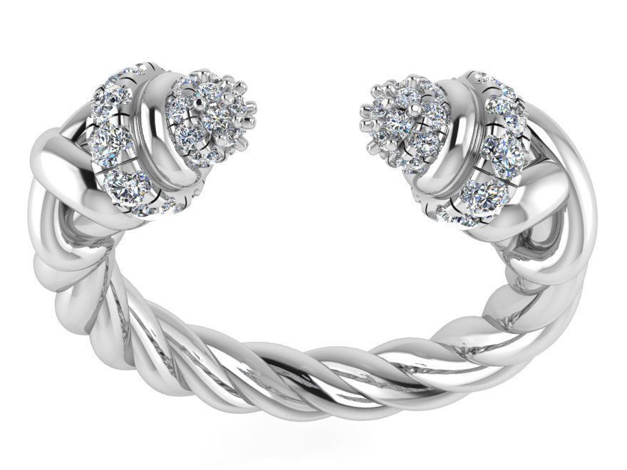 Rope Style Bangle Bracelet 2566 3D print model_2